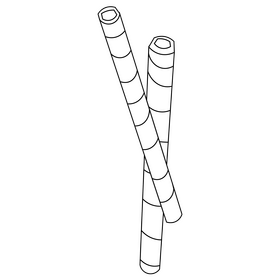 Tubes cookie black and white clipart