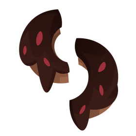 Donut cut in half clipart
