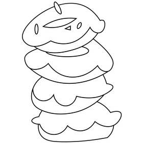 Donuts cartoon drawing black and white clipart