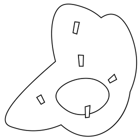 Egg fried black and white clipart