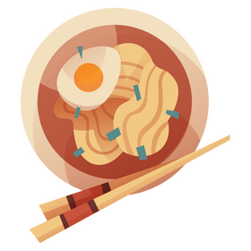 Egg ramen clipart