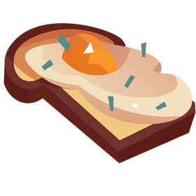 Egg toast clipart