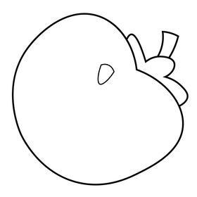 Farm tomato black and white clipart