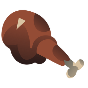 Cooked chicken clipart