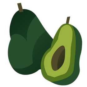 Avocado slice clipart