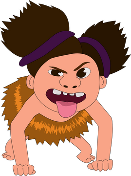 Sandy Croods wild child clipart