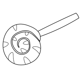 Halloween lollipop drawing black and white clipart