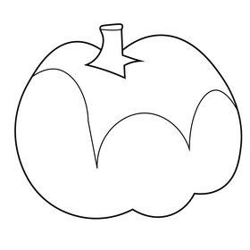 Halloween pumpkin black and white clipart