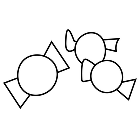 Halloween sweets black and white clipart