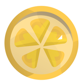Lemon half flat design clipart