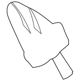 Fruit ice cream black and white clipart