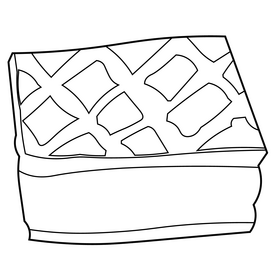 Ice cream wafer black and white clipart