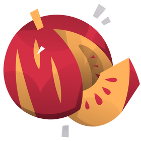 Melon cut flat clipart