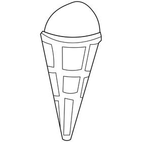 Milk ice cream drawing black and white clipart