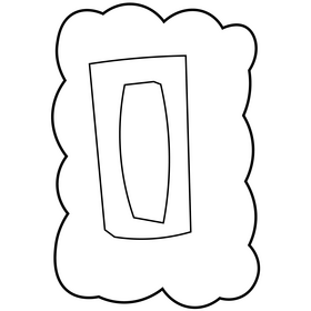 Milk cookie black and white clipart