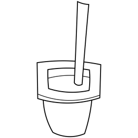 Yogurt milk black and white clipart