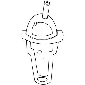Cocktail milk black and white clipart