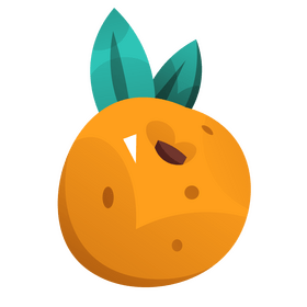 Christmas orange clipart