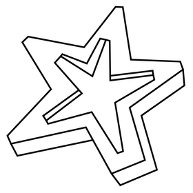 Christmas star black and white clipart