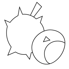 Chestnut black and white clipart