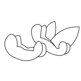 Cashew black and white clipart