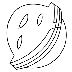 Greek nut black and white clipart