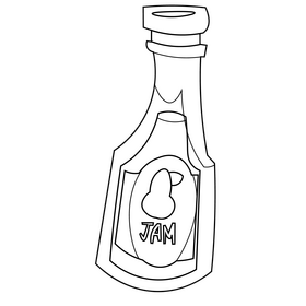 Pear jam black and white clipart