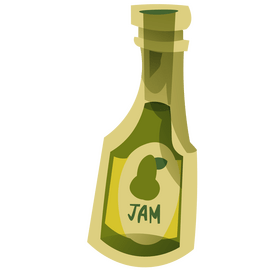 Pear jam flat clipart