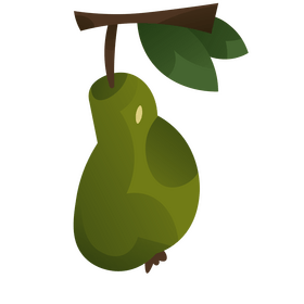 Pear juicy flat clipart