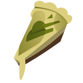 Pear pie flat clipart