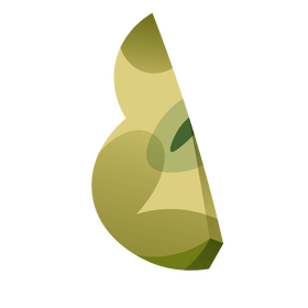 Pear piece flat clipart