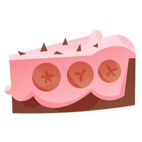 Banana pie slice clipart