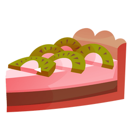 Kiwi pie slice clipart