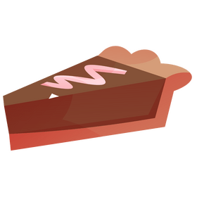 Chocolate pie slice clipart