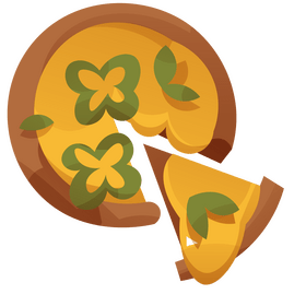 Pizza vegan clipart