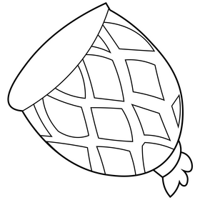 Sausage big black and white clipart