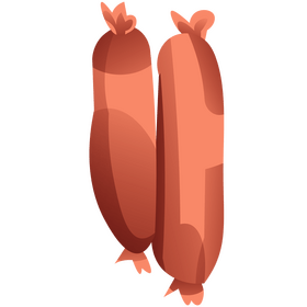 Two sausages clipart