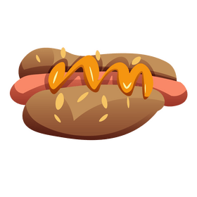 Sausage hotdog clipart