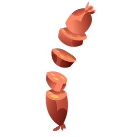Sausage slice clipart