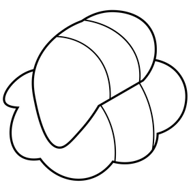 Seafood sushi roll black and white clipart