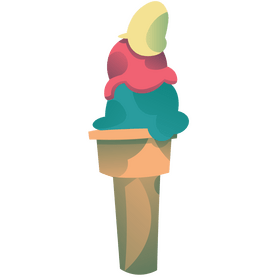 Sweet colorful ice cream clipart