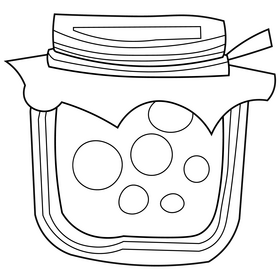 Tea jam black and white clipart