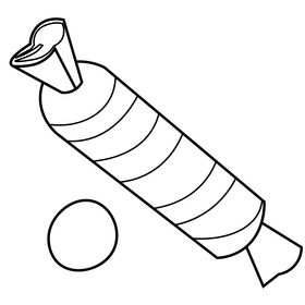 Tea sweets black and white clipart