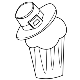 Thanksgiving cocktail black and white clipart