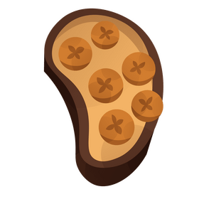 Banana toast clipart