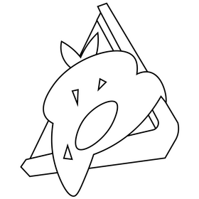 Egg toast black and white clipart