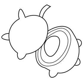 Tropical fruit black and white clipart