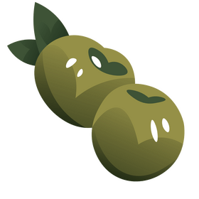 Olive tropical fruit clipart