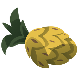 Pineapple tropical fruit clipart