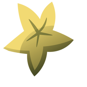 Starfruit tropical fruit clipart